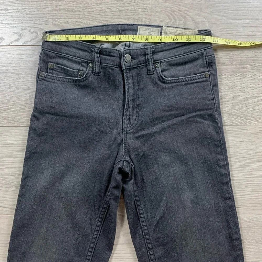 All Saints Mast Low Rise Skinny Vintage Grey Distressed Jeans